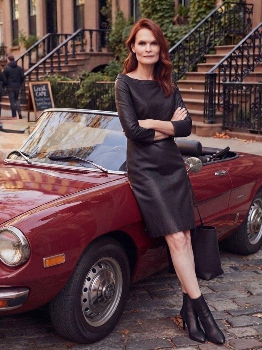 DDCLAB Roberto Crivello & Savania Davies-Keillor Vintage Black Leather Dress Wom